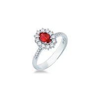 Ringe Mirco Visconti Dame in Weißgold Rubino 0.48 Ct IE87/B10R - IE87/B10R